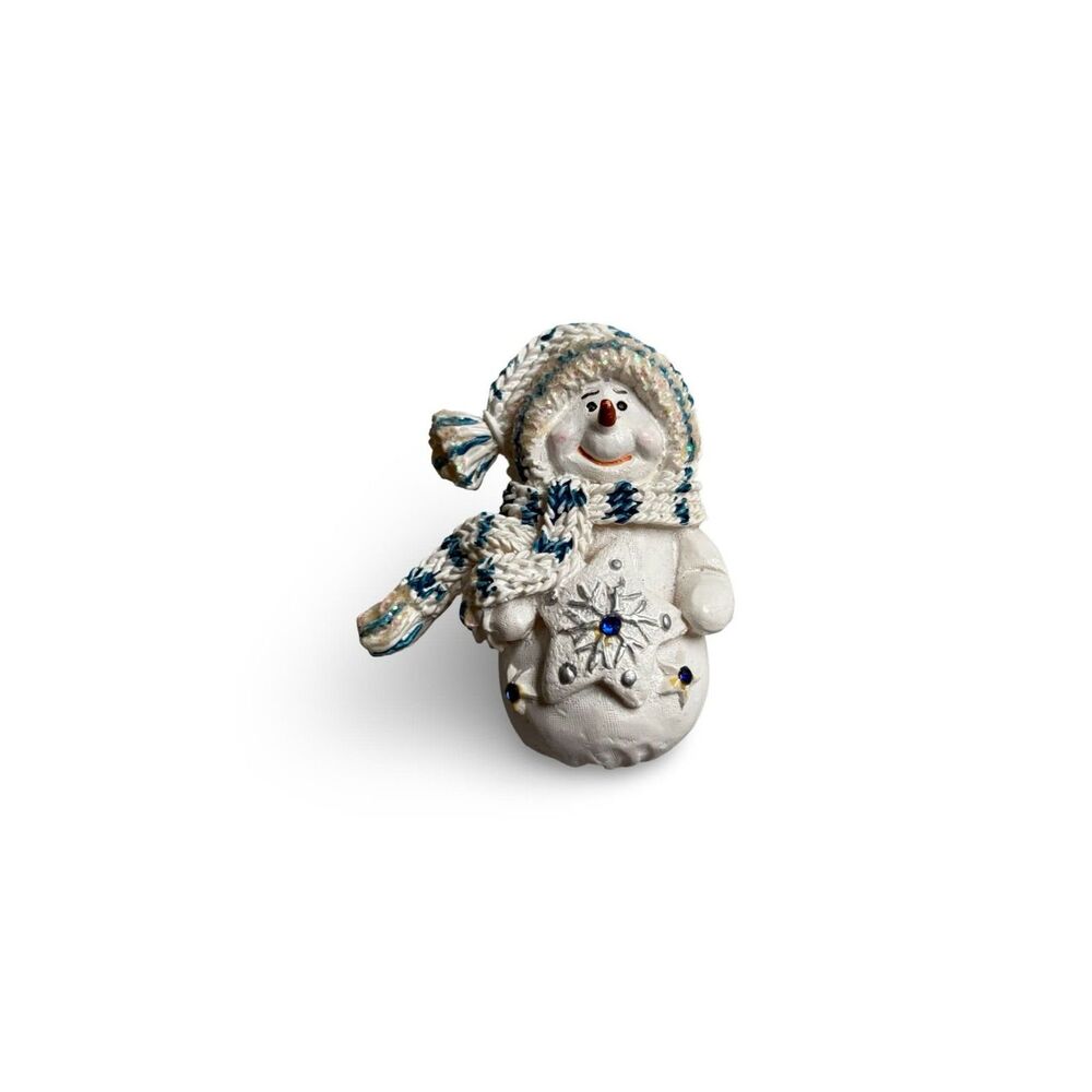 vintage snowman brooch pin - winter holiday accessory